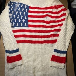 American Flag Knit Sweater